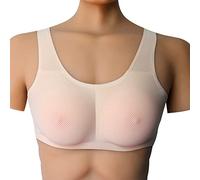 OBASDFD Pechos Falsos Redondos De Silicona Con Ropa Interior, Sujetador Protésico For Travestismo Y Transexualidad(Flesh,2000g)