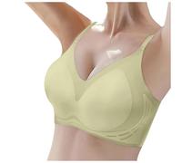 OBASDFD Seamless Ice Silk Push Up Bra for Women Cool Jelly Thin Soft Support Breathable Comfortable Back, Beige, M(Light Green,S)