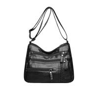 OBASDFD Shoulder Bag For Women, Fashionable Middle-Age Mother, Large Capacity Crossbody, Casual Style(Black)