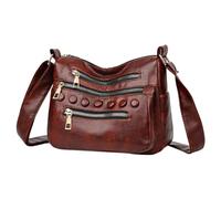 OBASDFD Soft Leather Satchel Bags For Women Shoulder Tote Top Handle Trendy Waterproof Cross Body Bag