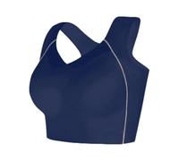 OBASDFD Sports Bra Women's with Plain Seamless Back, Shockproof, Push Up, Wireless, with Widened Side Walls, Beige, 90-100 KG(Darkblue,60-70 KG)