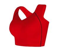 OBASDFD Sports Bra Women's with Plain Seamless Back, Shockproof, Push Up, Wireless, with Widened Side Walls, Black, 45-50 KG(Red,60-70 KG)