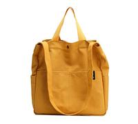 OBASDFD Sturdy Canvas Tote Handbag Custom Large Envelope Clutch Purse For Women Work Shopping(Yellow)