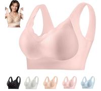 OBASDFD Sujetador Push-up Sin Aros, Cómodo Y Costuras, con Realce Natural, Tirantes Ajustables, Antiabultos, For Uso Diario(Pure Pink,Medium)