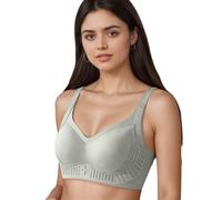 OBASDFD Supportive Wirefree Bra for Optimal Coverage, Support Side Smoothing - Comfortable Wireless T-Shirt, Light Purple, 3XL(Light Green,M)