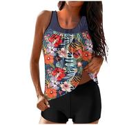 OBASDFD Swimsuit Women's Stylish Tankini Set for Women Comfortable and Versatile Swimwear for Beach, Pool and Vacation. Perfect for Relaxed Summer Days and Active Water Sports, Orange, 3XL(S)