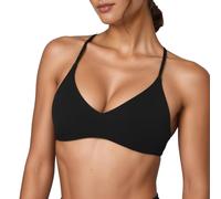 OBASDFD Versatile Sports Bra with Straps at The Back, Removable Pads for Comfort and Support. Seamless fit for Yoga, Gym and Everyday Wear., Black, XL(Black,M)