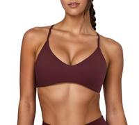 OBASDFD Versatile Sports Bra with Straps at The Back, Removable Pads for Comfort and Support. Seamless fit for Yoga, Gym and Everyday Wear., Gray, XS(Brown,M)