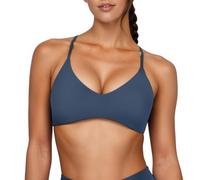 OBASDFD Versatile Sports Bra with Straps at The Back, Removable Pads for Comfort and Support. Seamless fit for Yoga, Gym and Everyday Wear., Gray, XS(Gray,S)