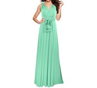 OBASDFD Vestido De Noche Largo Elegante for Mujer, Convertible con Cuello for Dama Honor, Fiesta Invitados Boda, Ropa Informal