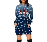 OBASDFD Vestido Tipo Sudadera Informal con Estampado