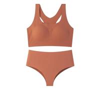OBASDFD Wire-Free Bra Feminine Push-up Beautiful Back Vest Women Lingerie Set Plus Size Underwear Brief Sets(Skin,M)(Light Brown,S)