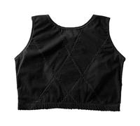 OBASDFD Women Brea Mash Breast Lift X Shaped Embellishment Back Corset Chest and Posture Corrector Front Buckle Bra, Black, XL(Black,M)