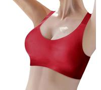 OBASDFD Women Comfortable Bra Large Thin Hanging Side Bust Beautiful Back Shiny No Steel Ring, RD1, M(Rd1,XL)