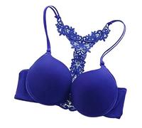 OBASDFD Women Push Up Bra No Underwire Comfortable Hold No Underwear with Wire Bralette for Everyone, Blue, 10(Coffee,8)