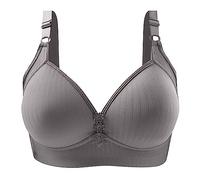 OBASDFD Women Push Up Bra No Underwire Comfortable Hold No Underwear with Wire Bralette for Everyone, Khaki, 18(Gray,14)