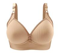 OBASDFD Women Push Up Bra No Underwire Comfortable Hold No Underwear with Wire Bralette for Everyone, Gray, 14(Beige,10)