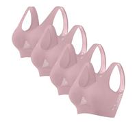 OBASDFD Women's 5 Pack Seamless Bras Wireless Comfort Sleep Bra Plus Size Soft Stretchy Everyday Lounge Bralette(1-Pink,S)