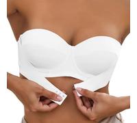 OBASDFD Women's Comfortable Wireless Front Closure Bra for Everyday Use with Design and Transparent Straps, Green, 38B(White,34C)