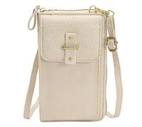 OBASDFD Women's Ladies' Casual Crossbody Handbag With Adjustable Strap Shoulder Bag(Beige)