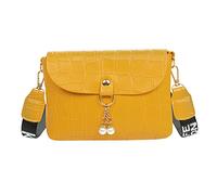 OBASDFD Women's Multi-Pocket Shoulder Bags Waterproof Nylon Crossbody For Woman Trendy Cute Purse For Women(Yellow)