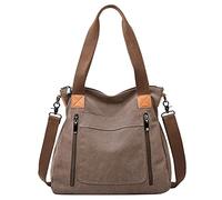 OBASDFD Womens Shoulder Shopping Handbags, Roomy Multiple Pockets Bag, Ladies Crossbody Purse, Versatile Daily Bags(Coffee)