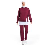 obaSeteck Muslim Modest Tracksuit for Women Fall Travel Outfits Long Sleeve Tracksuit Joggers Sets Sweatsuit Matching Set(XL,Z2)