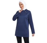 obaSeteck Muslim Women's Long Sleeve Top for Spring & Autumn - Loose Fit Casual Shirt for Travel & Everyday Wear(3XL,Z10)
