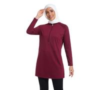obaSeteck Muslim Women's Long Sleeve Top for Spring & Autumn - Loose Fit Casual Shirt for Travel & Everyday Wear(M,Z6)