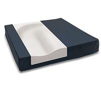 Obbocare Cojín Antiescaras de Espuma Viscoelástica. Cojín Anatómico Negro con Funda Impermeable y Antiácaros. Cojín Ergonómico Cuadrado para Asiento y Silla de Ruedas. 43x42x7CM