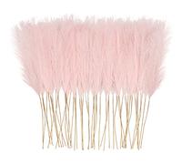 obbsie 50 Piezas de decoración de Hierba de Pampa sintética Rosa, 21.6 Pulgadas, Hierba Artificial Corta pomposa Floral, Ramas de Hierba, Relleno de jarrón, arreglo Floral para el hogar, Boda