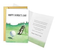 Obbyidk Divertida tarjeta de golf para el día del padre para papá y marido, tarjeta de regalo para golfista, deseándote un tipo de día hoyo en uno