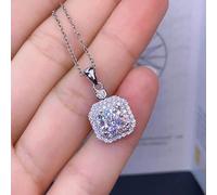 OBCPD 3ct moissanite Diamante Colgante 925 Plata esterlina Colgantes de Boda Collar para Mujer joyería