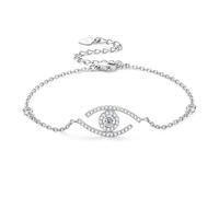 OBCPD Pulsera Moissanite Mujer 925 Pulseras Diamantes Plata de Ley Brazalete Blanco