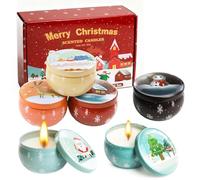 Obcxin 6 Piezas Velas Aromaticas, Juego de Regalo de Velas Aromáticas, Aromaterapia Cera de Soja Natural Vela para Mujeres, Cumpleaños, Bodas, Navidad, Yoga, Baño