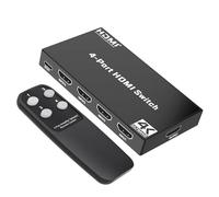 Obcxin Switch HDMI Switcher 4 Entradas a 1 Salida 4K@30Hz 1080P@60Hz Dolby HDR 3D Alta Velocidad Compatible con PC PS5 PS4 Xbox TV Stick DVD TV Box Proyector
