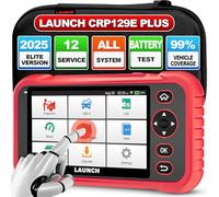 OBD2 Diagnosis Coche Multimarca LAUNCH CRP129E Plus OBD2-Diagnosis Coche Todo Sistema con 12+Reset, Inyector Codificación/Aceite/Reset Acelerador/EPB/DPF/SAS/TPMS Reset/Emparejamiento Batería/etcs.