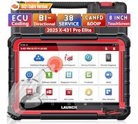 OBD2 Diagnosis Coche Multimarca LAUNCH X431 Pro Elite, Maquina Diagnosis Coche-Scanner En Español, con 38+ Reset, Online ECU Coding, FCA Autoauth, CANFD&DOIP, Key Program, 2 años de actualización
