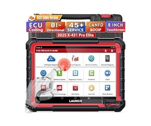 OBD2 Diagnosis Coche Multimarca LAUNCH X431 Pro Elite, Maquina Diagnosis Coche-Scanner En Español, con 38+ Reset, Online ECU Coding, FCA Autoauth, CANFD&DOIP, Key Program, 2 años de actualización