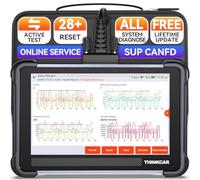 OBD2 Diagnosis, ThinkScan 672 Diagnosis Coche Multimarca con Todos Sistema Y 28+ Funciones de Reinicio (Amarillo)