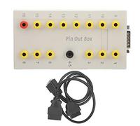 OBD2 Pin out Box, Caja de Pines con Cable de Diagnóstico, 147×78×32 mm Blanco y Negro - Conmutación Rápida sin Soldadura, Cobertura Total OBD2 para Talleres y Aficionados