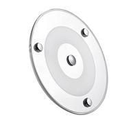 Obeaming Luz de Techo 12V LED Autocaravana Regulable Panel Iluminación Interior 4,5W 120mm 24V 400LM con Blanco cálido/Azul Interruptor Táctil, Montaje Superficial para Caravana Barco Remolque Coche