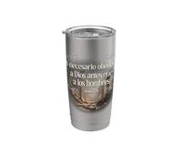 Obedece a Dios ante los hombres Hechos 5:29 Antiguo Cristiano Bíblico Vaso térmico de acero inoxidable de doble pared