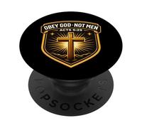 Obedecer a Dios, no a los Hombres Hechos 5:29 Jesús Cristiano no cumplirObedece PopSockets PopGrip Adhesivo