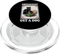 Obedience Get A Dog Gat Amante de los Gatos Gatito Divertido PopSockets PopGrip para MagSafe
