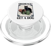 Obedience Get A Dog Gat Amante de los Gatos Gatito Divertido PopSockets PopGrip para MagSafe