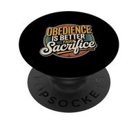 Obedience Is Better Than Sacrifice Biblia de motivación - PopSockets PopGrip Adhesivo