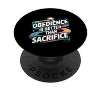 Obedience Is Better Than Sacrifice Biblia de motivación - PopSockets PopGrip Adhesivo
