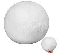 Obelunrp Almohada Redonda, Almohada de Bola Suave con Esfera de 12 Pulgadas Decorativa para sofá, Dormitorio, Oficina, Dormitorio, Blanco, decoración al Aire Libre
