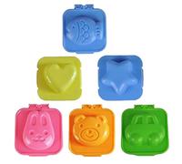 Obelunrp Boiled Egg Mold 3D Cartoon Plastic Egg Shaper Bento Machine DIY Tool Accessories 6pcs